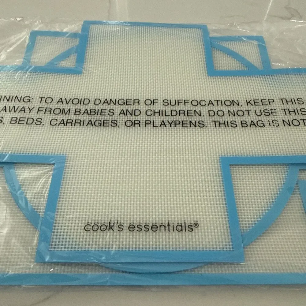 Cooks Essentials 5 Piece Silicone Baking Mats With Helper Handles
